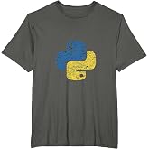 Distressed Python Logo for Engineers T-Shirt