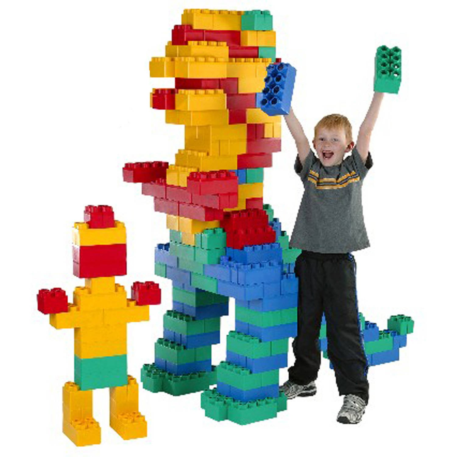 Photo 1 of Jumbo Blocks - (192) Piece Big Blocks - 8" x 4" and 4" x 4" Large Building Blocks for Toddlers -Made in the USA - Durable Safe Plastic Blocks by Kids Adventure Jumbo Blocks