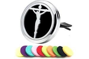 AZNECK 30mm Car Diffuser Vent Clip Aromatherapy Car Essential Oil Diffuser Vent Clips Car Air Fresheners Scents Diffuser Vent Clip (Christian Cross)