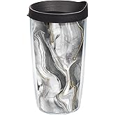 Tervis Marble - Quicksilver Made in USA Double Walled Insulated Tumbler Travel Cup Keeps Drinks Cold & Hot, 16oz, Classic