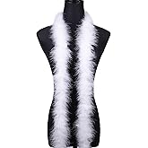 2 Yards 20g White Fluffy Marabou Feather Boa for DIY Craft Sewing Trim Home Wedding Party Christmas Decoration