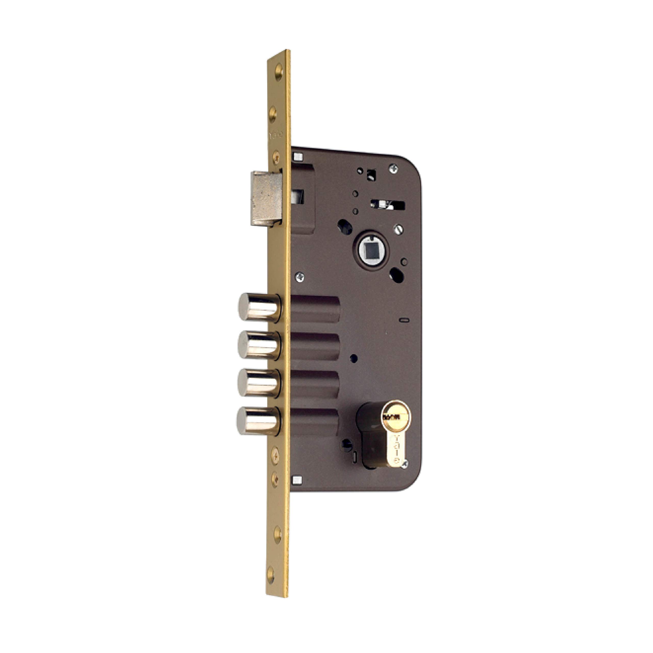 Yale 3010095 Double Layer Security Lock 891280Y70M3BC, Gold (Etched), Entrada 50 mm