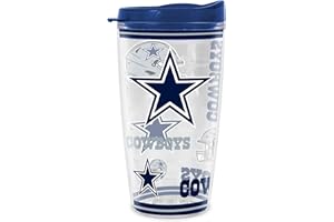Rico Industries NFL Football Double Wall Mayhem 16oz Tritan Tumbler W Lid