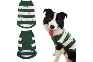 JUST JOLLY Dog Sweaters Pet Christmas Knitted Sweater Light String Jumper Coat for Puppy Sweaters Warm Outfit for Dog Cat (L)