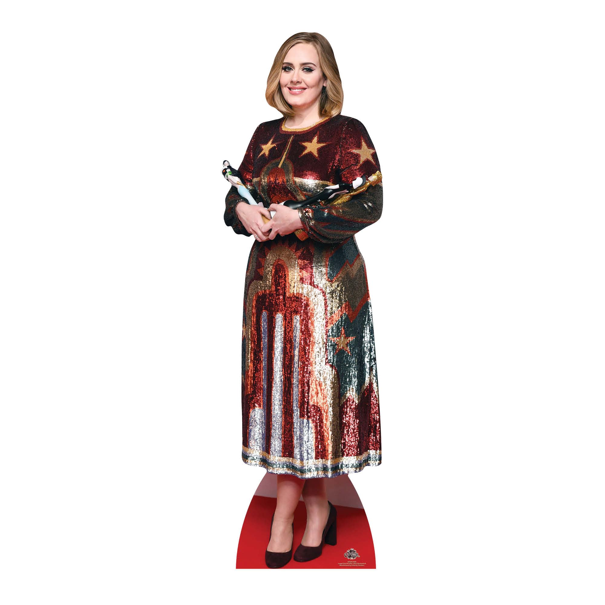 Adele Lifesize Cardboardcut Out with Free Mini Cut Out of Cardboard — image 1