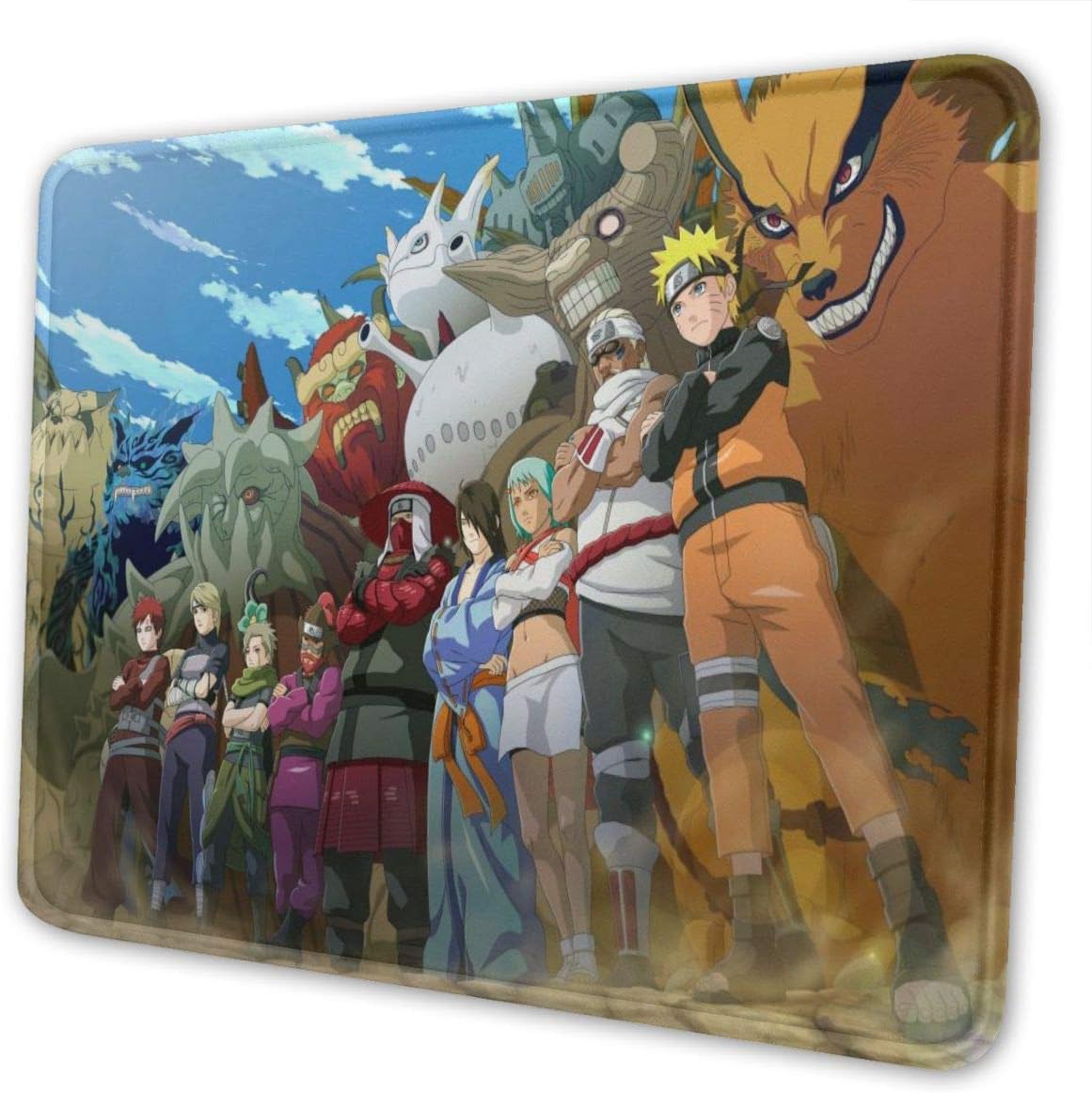 Anime Kyuubi Naruto Gaming Mouse Pad Large 11.81 X 9.84 X 0.12 Inches Stitched Edges Waterproof Pixel-Perfect Accuracy Optimized for All Computer Mouse Sensitivity and Sensors