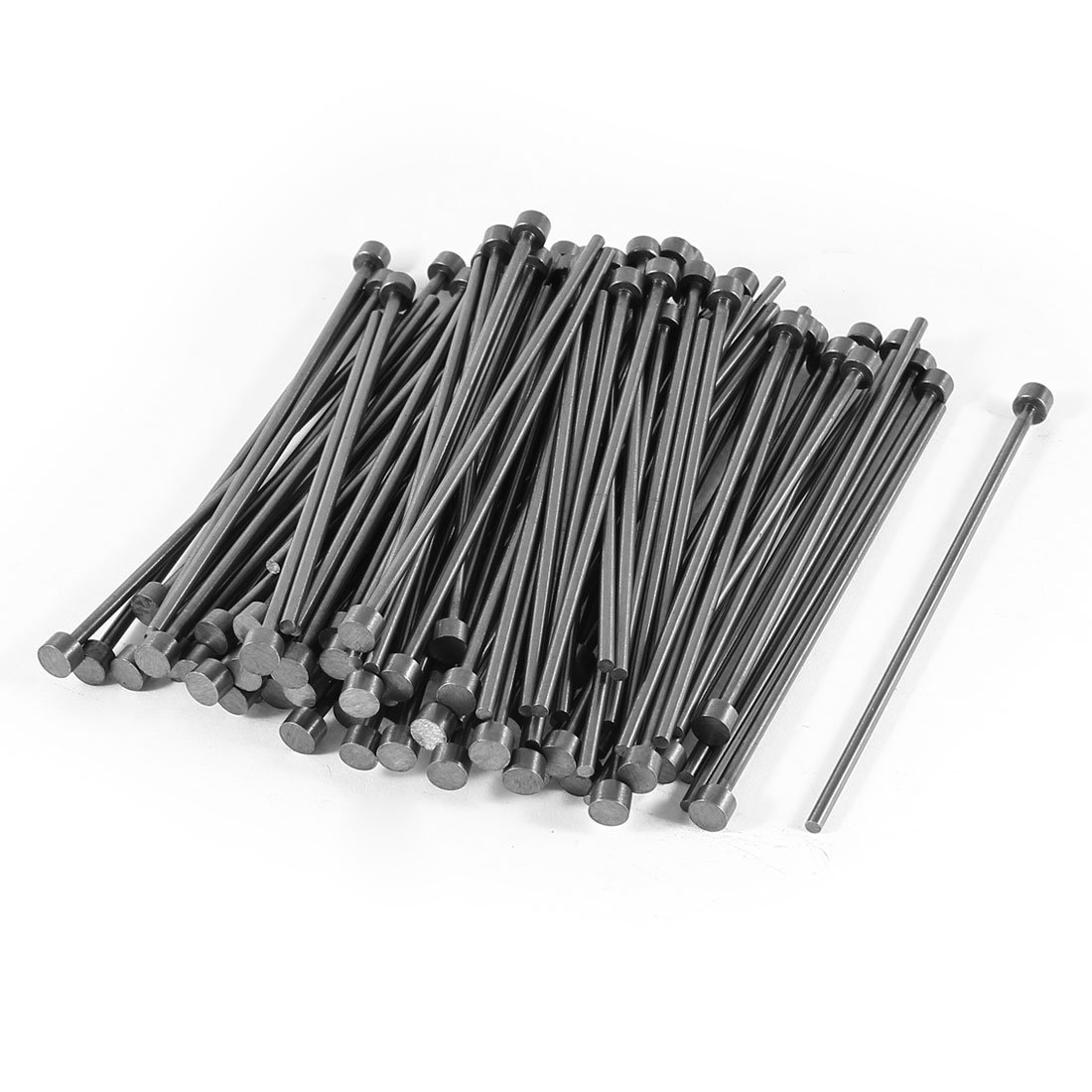 Sourcingmap 100 Pcs 2.5mm Diameter Round Tip Steel Straight HSS Ejector Pin