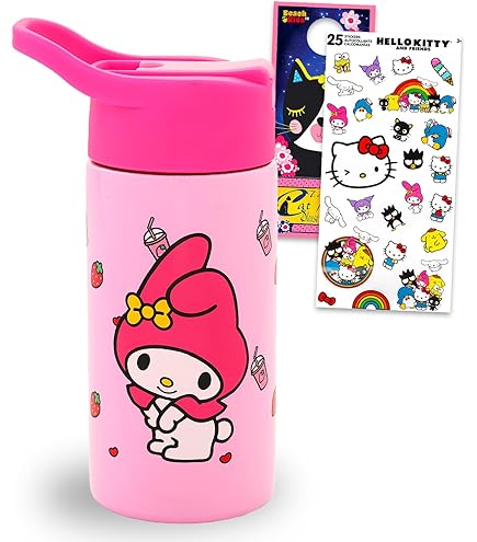 Amazon.com: SANRIO Kuromi Stainless Steel Water Bottle for Girls