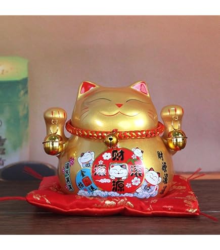 Amazon.com : 5.5 inch Lucky Cat Piggy Bank Cute Maneki Neko