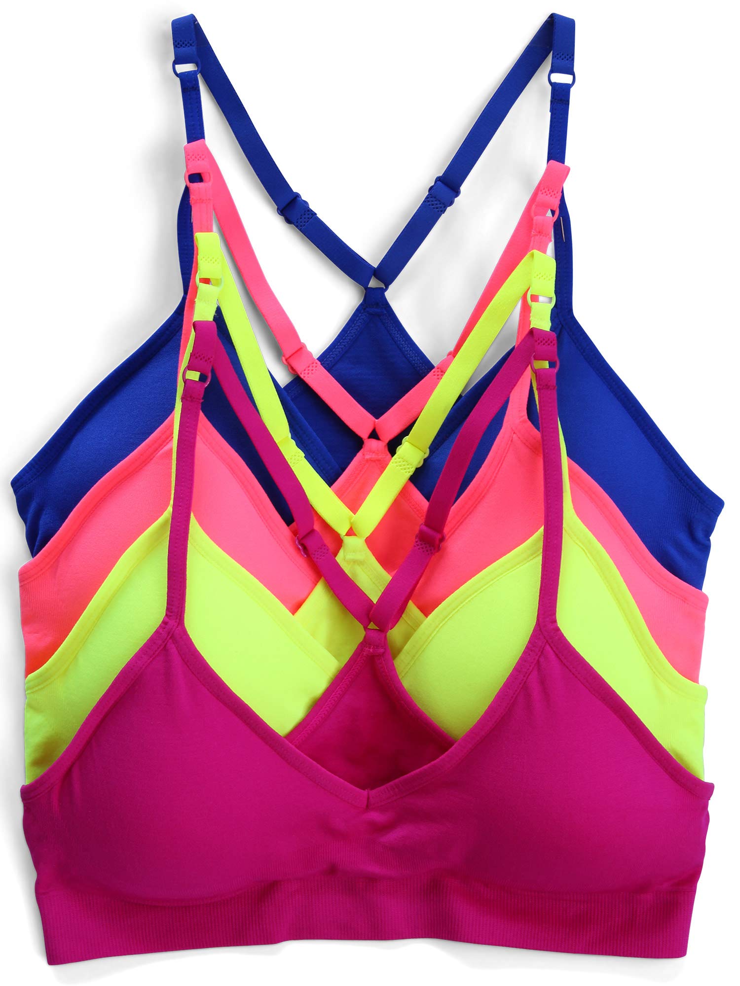 4 Pack Racerback Sports Bra V Neck for Women – Kalon Clothing 4 Pack Racerback Sports Bra V Neck for Women – Kalon Clothing