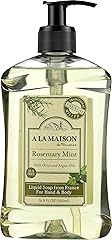 A LA MAISON Rosemary Mint French Liquid Hand Soap - Natural Hand Wash Made with Essential Oils - Biodegradable, Plant-Based, 