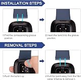 Vancle Fitbit Versa 3/Sense Strap Pack – Soft Silicone Small 3-Pack Black Grey view 3