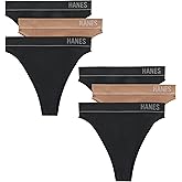 Hanes womens Originals Seamless Rib Hi-rise Cheeky Panties Pack, Assorted Colors, 6-packBriefs