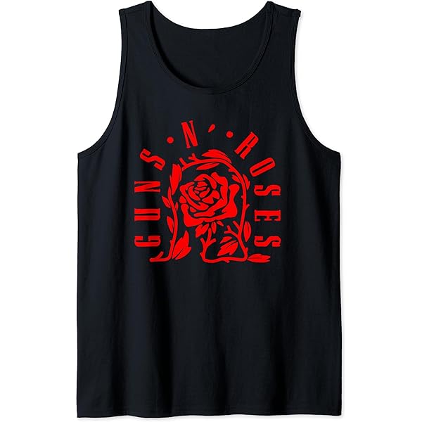 Amazon.com: Official Guns N' Roses Rose Graphic Tank Top