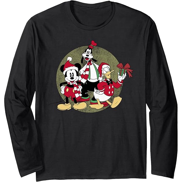Amazon.com: Disney Mickey Mouse Winter Spirit Long Sleeve T-Shirt