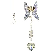 Crystal Angel Wing Suncatcher Hanging Decor - Sparkling Rainbow Maker for Window & Home, Ideal Gift for Holiday, Birthday & Housewarming (Angel's Light)