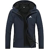 MOERDENG Women's Waterproof Softshell Jacket with Hood Fleece Lined Winter Jacket Insulated Windbreaker Hiking Jacket
