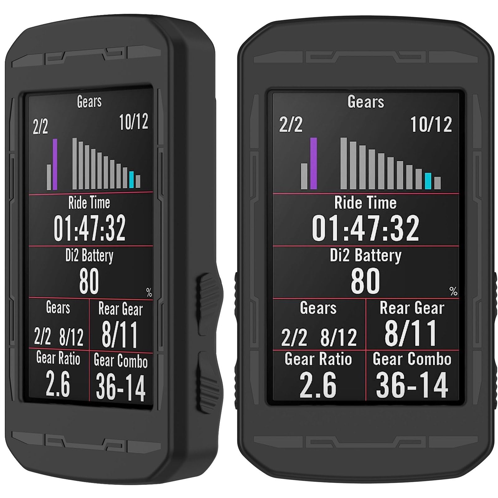 Akancy Protective Case Compatible with Bryton Rider750 - Full Body Protective Bumper | Silicone GPS Bicycle Case Protective Cover Bicycle Sat Nav Case - Black