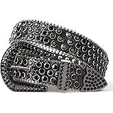 UnFader Womens Men Rhinestone Western Belts Bling Cowgirl Designer Diamond Studded Belts for Jeans