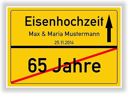 Idea Regalo Per Nozze Di Ferro 65 Anni Sposati Ferro Matrimonio Cartello Immagine Regalo Per Anniversario Con Nome E Data Anniversario Amazon It Casa E Cucina