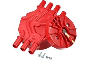 A ABSOPRO No.1104050/1103976 Car Ignition Distributor Cap and Rotor Kit for Chevrolet Blazer for GMC Savana 2500 Safari 4.3L 