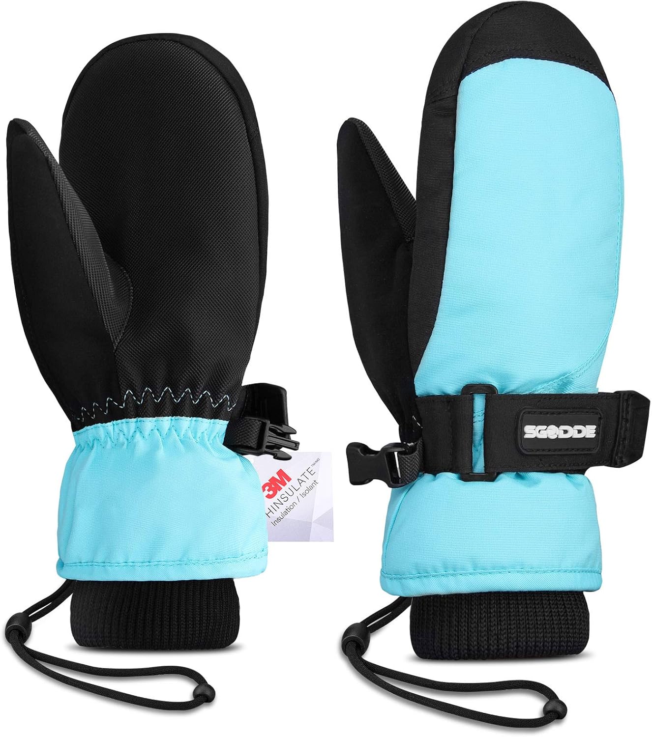 SGODDE Kids Ski Gloves, 3M Thinsulate Winter Ski Gloves Children