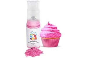 Blacksherbet Pink Edible Glitter Spray, (10g) | Perfect for Cakes, Cake Pops, Cocktails, Drinks, Chocolate. Food Grade Edible Glitter Cakes & Dusts. Kosher
