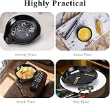 HONZUEN Ceramic Spoon Rest - Black Porcelain Utensil Holder for Kitchen view 5
