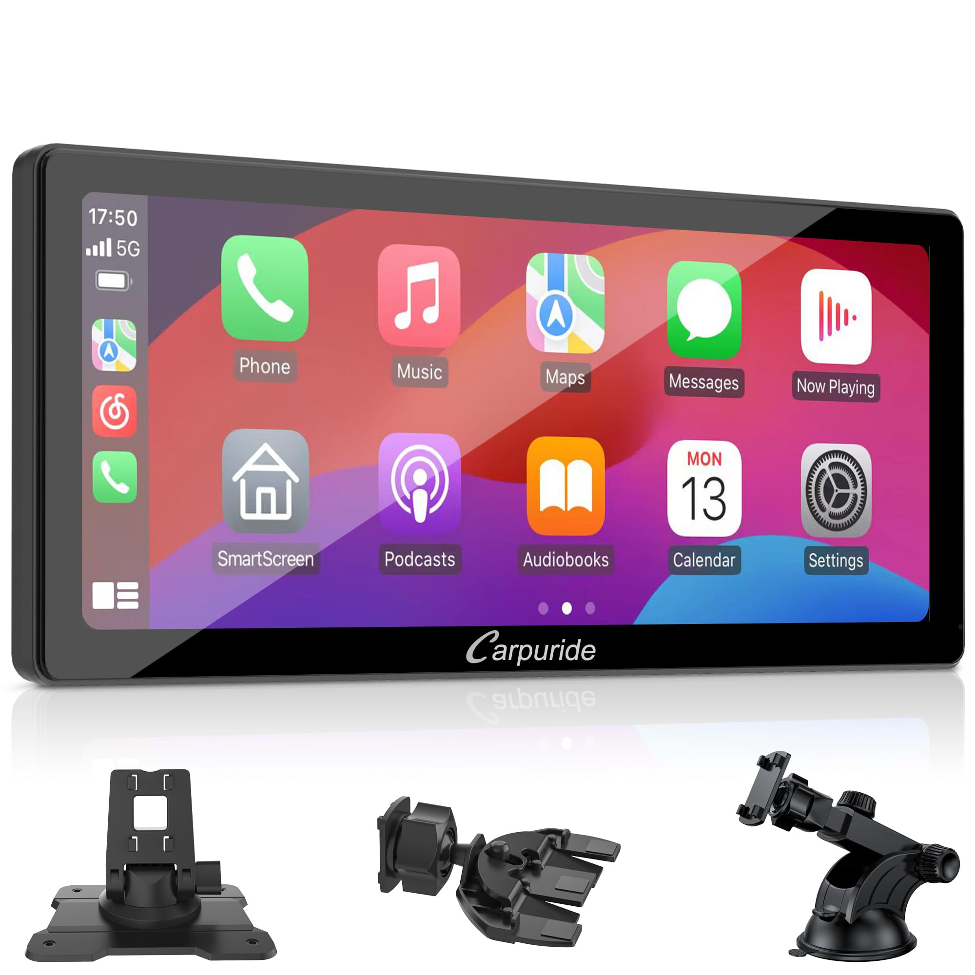 Photo 1 of Carpuride W103 Pro with Wireless Bluetooth Transmission Portable Carplay & Android Auto Car Stereo, 10.3 inch 1080P Touch Screen, Mirror Link/GPS/Siri/FM, with 3 Bracket