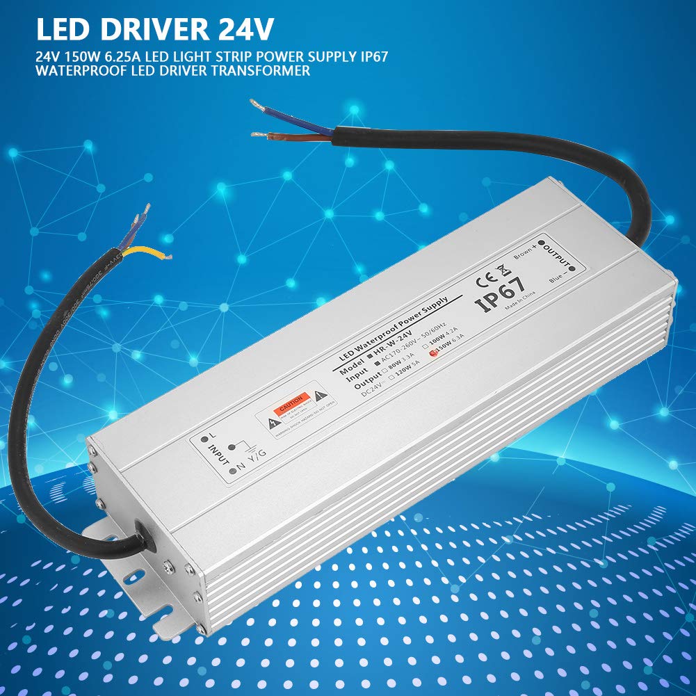 24V 150W 6.25A MultiProtection LED Light Strip Power Supply IP67