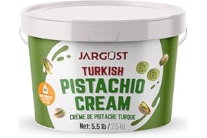 Bulk Pistachio Cream, 2500g, Bulk Real Antep Turkish 18% Pistachio Butter, Turkish Cream Spread for Dubai Chocolate Bar Kit, 