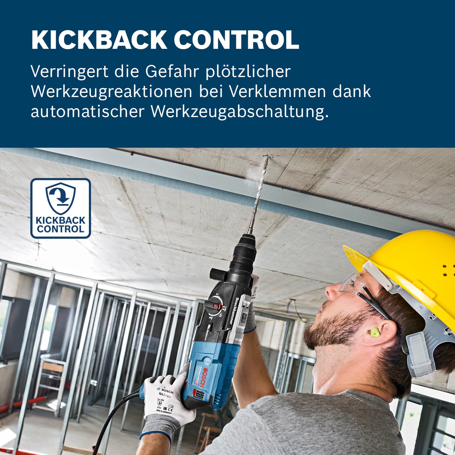 Bosch Professional Bohrhammer GBH 2-28 F (Leistung 880 Watt, Bohr-Ø Beton max: 28 mm, inkl. 6tlg. Bohr-Meißel-Set, SDS-plus, L-Case) - Amazon Exclusive Set Set 4