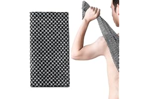 Vantyx Serviette de Douche Exfoliante Nettoyage en Profondeur & Exfoliation Douce Pour Hommes et Femmes (1, Black)