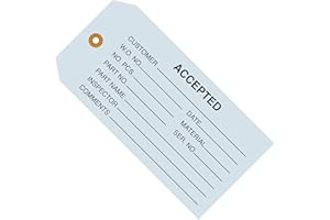Discount Tag & Label Blue Inspection Tags, Accepted', 4 3/4' x 2 3/8', 5, (Case of 1000)