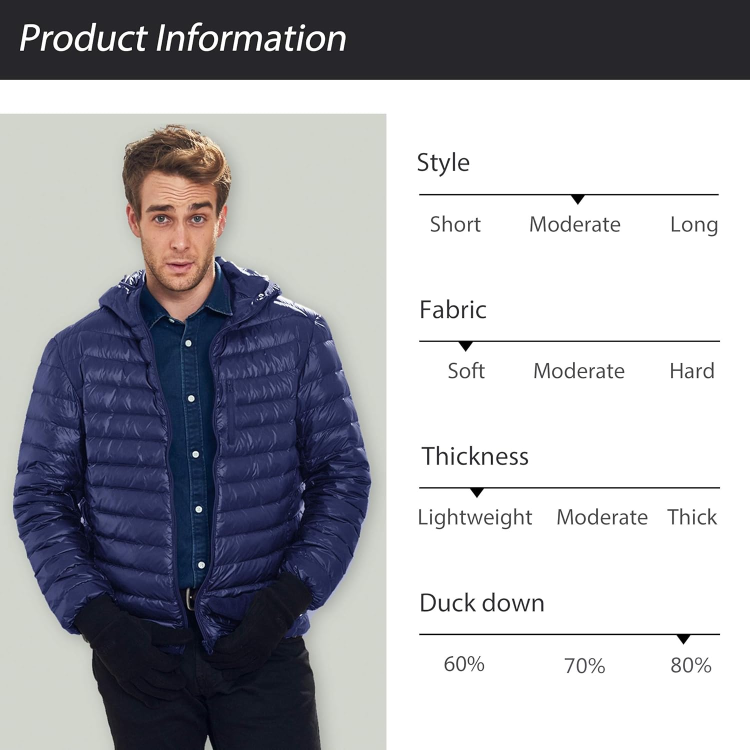 Wantdo Men's Packable Puffer Jacket Insulated Down Coat Lightweight Winter Jacket at  Men’s Clothing store