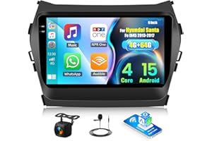 4G+64G Android Car Stereo for Hyundai Santa Fe IX45 2013-2018 with Wireless Carplay Android Auto 9 Inch Touch Screen Head Uni