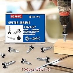 Bopowo Self-Tapping Gutter Screws Black Painted