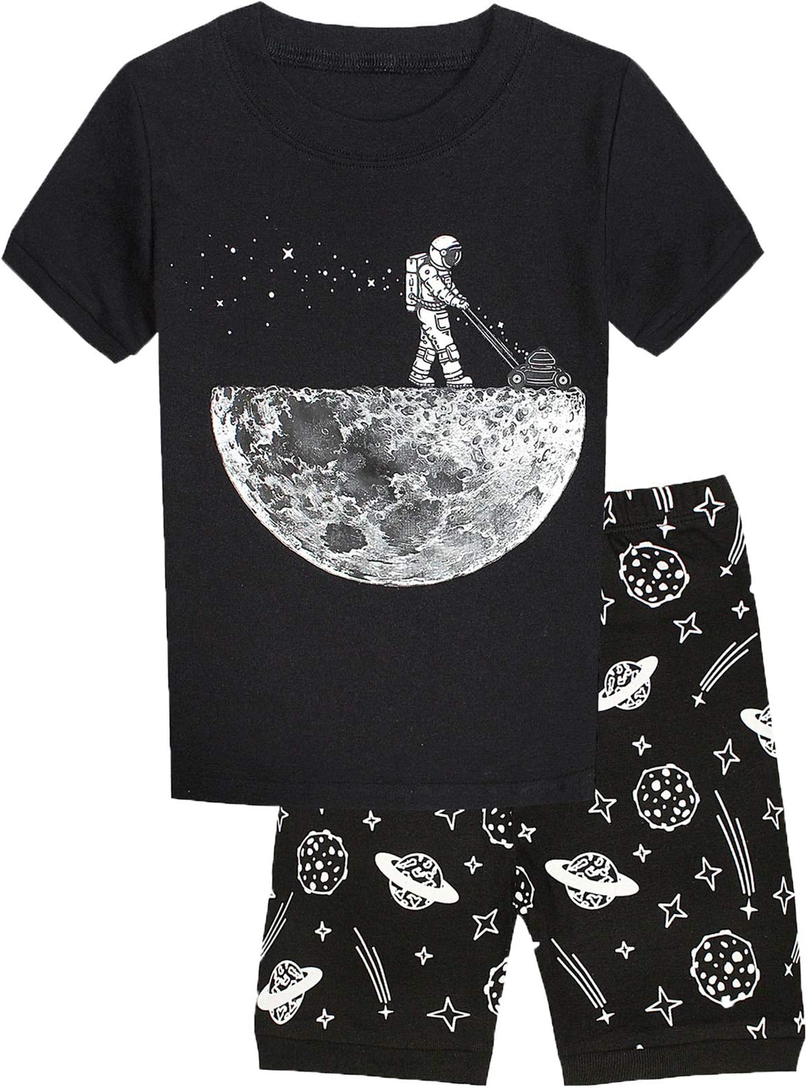 Boys Pajamas 100% Cotton Lion Short Kids Snug Fit Pjs Summer Toddler Sleepwear