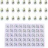 SWTHONY 90pcs 7 x 12mm AB Teardrop Sew On Rhinestones for Crafting, Crystal Glass Gems Silver Plated Flatback Jewels with 2 Holes for Crafts Clothes Fabric