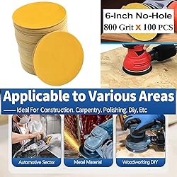 Premium Material,6" Sanding Discs 100 Pcs 800Grit