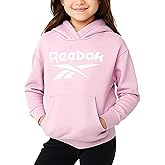 Reebok Girls Hoodie - Soft Cozy Midweight Fleece Girls Pullover Sweatshirt - Casual Fashion Kids Hoodie Fall Winter Clothes