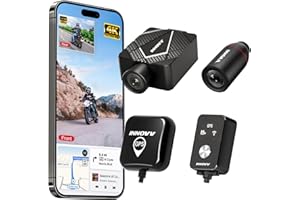 INNOVV K5 Motorcycle Dash Cam Front and Rear, 4K UHD+1080P, IP67 Waterproof Motorcycle Camera with GPS, Night Vision, Faster 