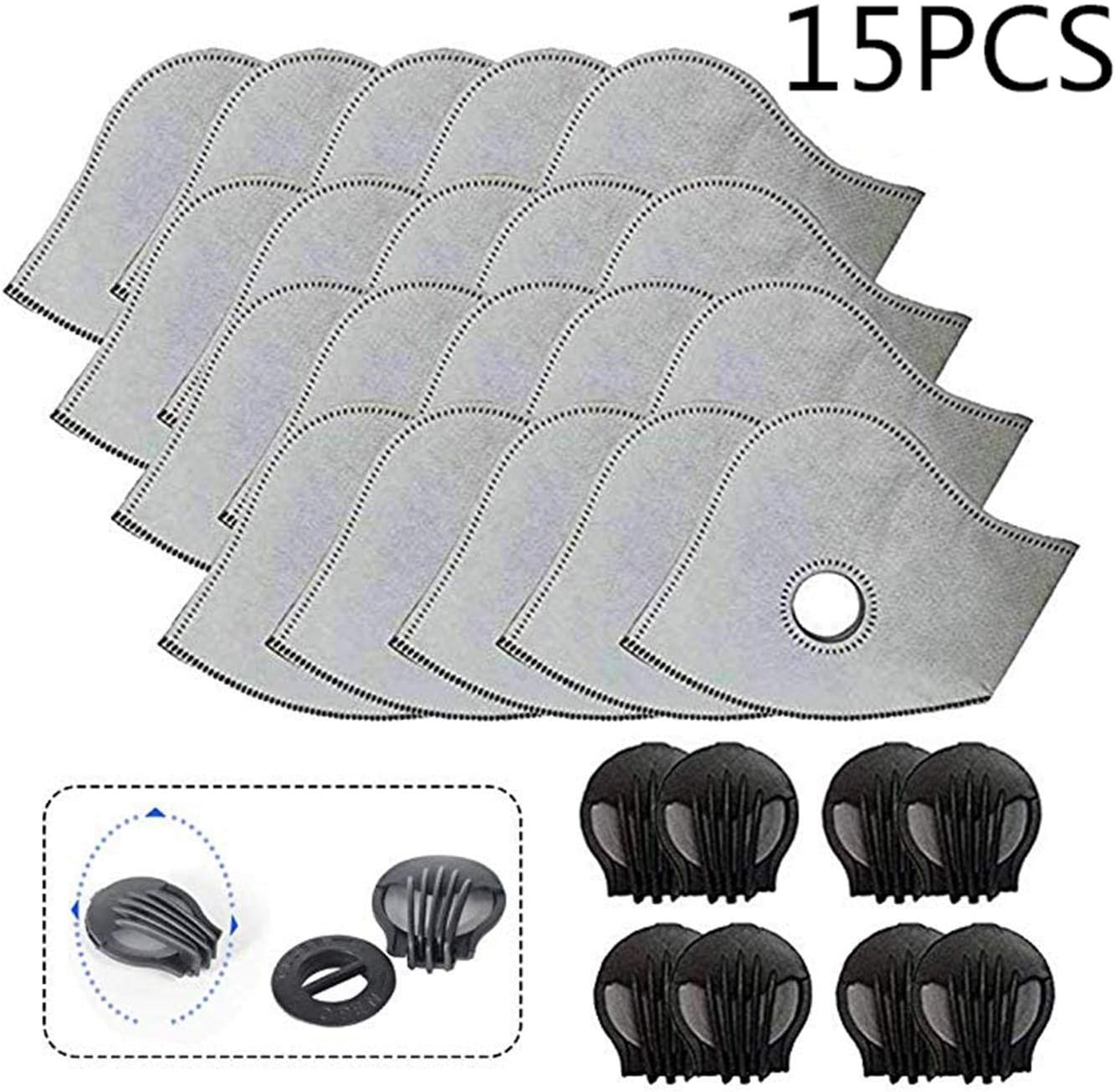 Activated carbon N99 PM2.5 filter Activated carbon N99 filter for mesh or neoprene, reusable dust pollution masks（15pcs）