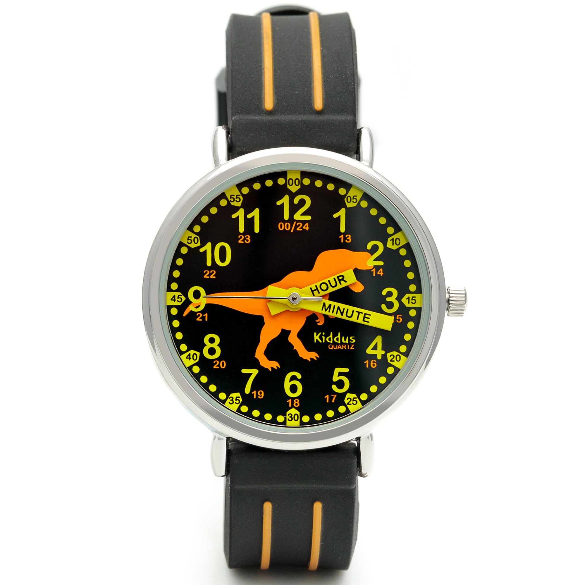 Kiddus Watches Boy and Girl Kids Ages 6-12 Analog Time Teacher with Exercises. Japanese Quartz Movement. Easy to Read and Learn Time. Girls Watches Ages 5-10