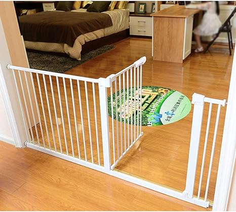Amazon Co Jp ベビーゲート ドア付きベビーゲートガーデンガーデンゲートエクストラワイドドッグフェンスペットアイソレーションドアバーホームフリーパンチ Color High78cm Size 166 175cm ホーム キッチン