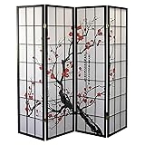 Legacy Decor 4-Panel Blossom Screen