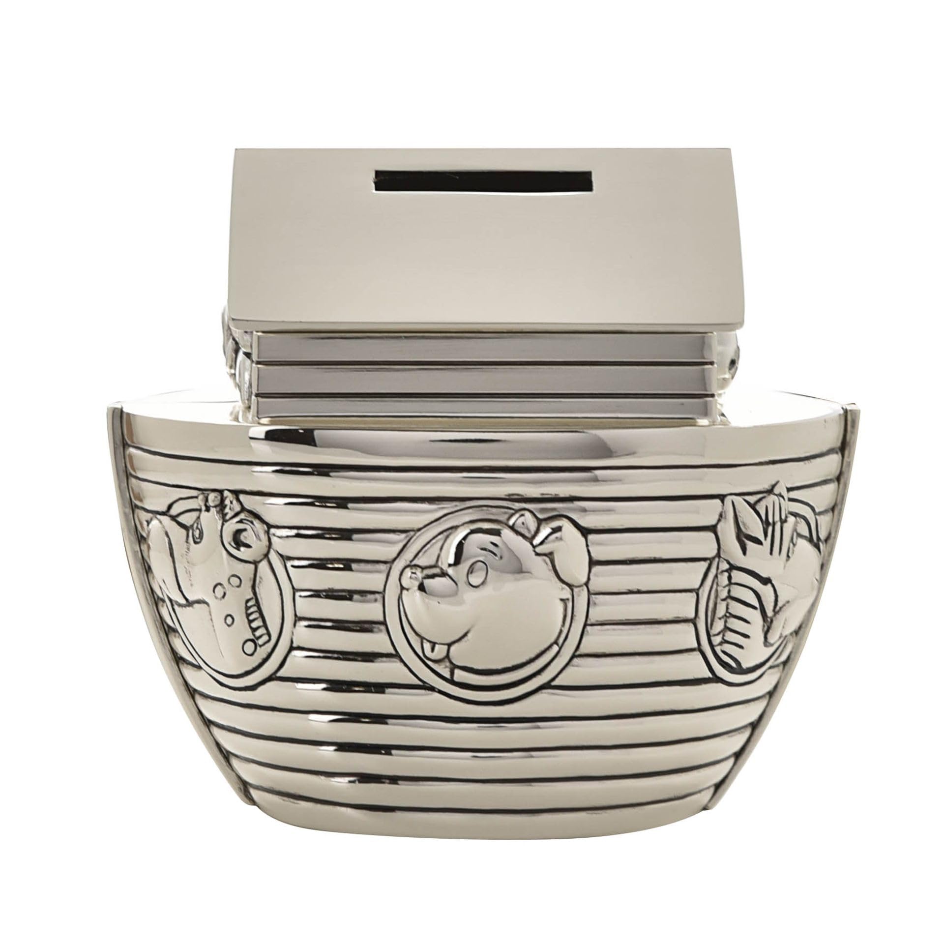 Silverplated Noah's Ark Money Box Christening gift