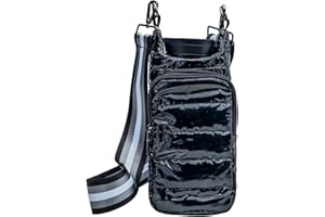 WanderFull Crossbody HydroBag | Quilted Water Bottle Carrier & Strap | Stylish Puffer Tote for Water Bottle