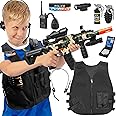 BYTEWAR SWAT Dress Up Toys Sets with Electric Soft Bullets Automatic Toy Guns,Officer Costume for Kids, Police Costume Pretend Toys with Accessories for Boys, Halloween Costumes for Kids Boys Girls