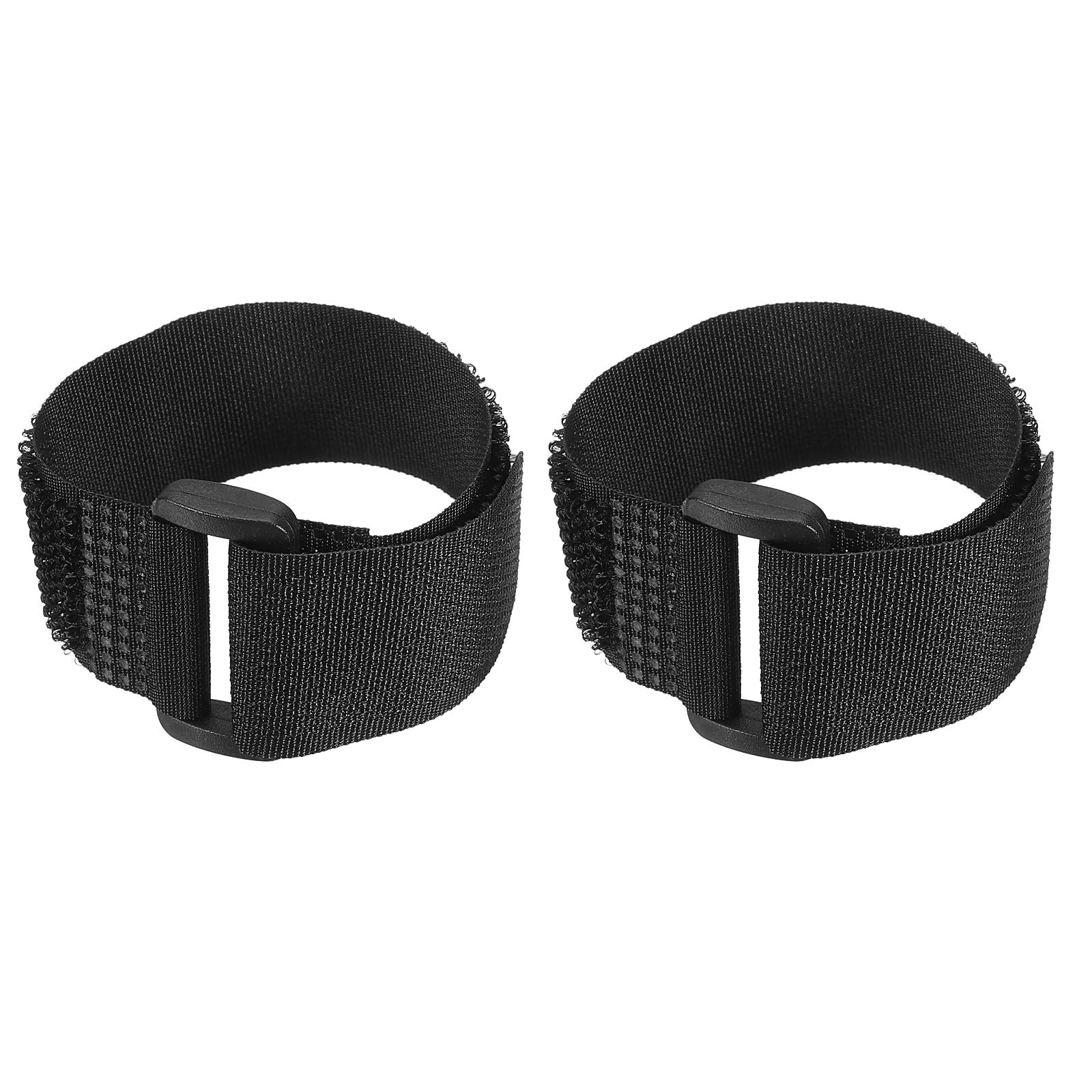 PATIKIL Reusable Cable Ties 47x5inch, 2 Pack Adjustable Hook and Loop Straps Multipurpose Nylon Fastening Cord Wrap for Organizer or Storage, Black